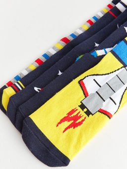 Desenli Erkek ?ocuk Soket ?orap 5li - Waikiki фото 3