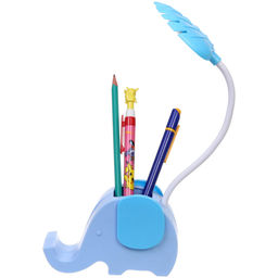 Цена за 2 шт. Настольная лампа "Sweet - Слоненок" 13*7*12.5 см LED с подстаканником, USB 0.6-3W, Голубой