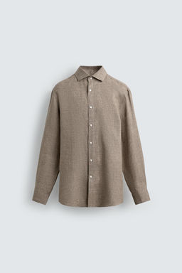CAMISA REGULAR FIT 100% LINO / Arena / Vigor? - Zara фото 7