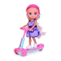 Кукла "Полина на самокате" с аксессуарами, в коробке