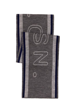 Мужской шарф антрацитовый меланжевый Неожиданная скидка в корзине