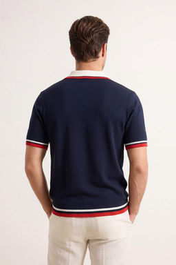 Lacivert Regular Polo Yaka Duz Polo Yaka T-shirt TMNSS26PO00032 - Trendyolmilla фото 7