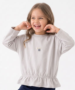 Лонгслив для девочки 33-9256 серо-голубой - Mini maxi фото 7
