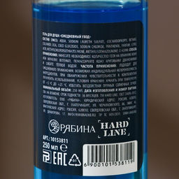 Гель для душа С 23 февраля, 250 мл, аромат свежести, МИКС, HARD LINE  фото 4