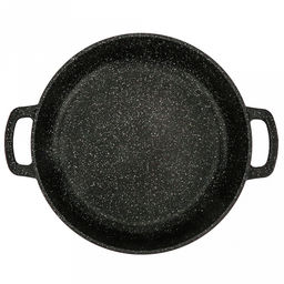 Жаровня с антипригарным покрытием 2,5л, д24см "Гранит Induction", h7см, s0,4см, литые ручки, стеклянная крышка с пароотводом, подарочная упаковка (Россия) Подходит для всех видов плит, включая индукционную.