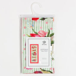 Дорожка на стол Этель Тюльпаны 30х70 см, 100% хл, саржа 190 гр/м2  фото 9