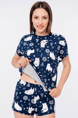Женская новогодняя пижама с шортами Happyfox