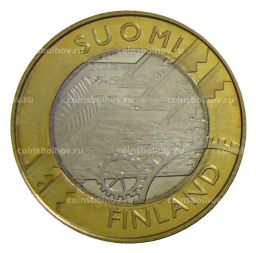 Монета 5 евро 2011 года Финляндия Исторические регионы Финляндии Уусимаа