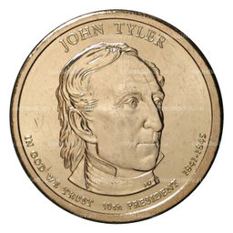 Монета 1 доллар 2009 года D Джон Тайлер 10-й президент США