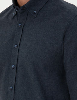 Lacivert Slim Fit Uzun Kollu G_mlek - Pierre cardin фото 7