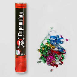 Хлопушка пневматическая Пиратская, фанты, серпантин, фольга, 30 см - Страна карнавалия фото 2