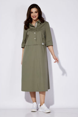 Платье ТАиЕР 1270 олива  фото 6
