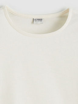 Bisiklet Yaka Volan Kollu K?z ?ocuk Ti??rt