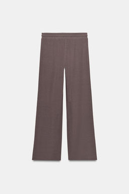 PANTAL?N RECTO RIB / Marr?n / Topo
