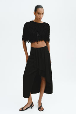 Falda asim?trica con panel drapeado - H&m фото 2