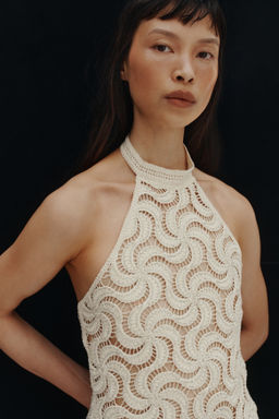 Top halter efecto crochet con cuentas - H&m фото 2