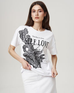 Футболка хлопковая оверсайз с аппликацией FDC005