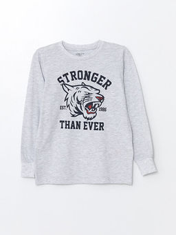 Bisiklet Yaka Bask?l? Uzun Kollu Erkek ?ocuk Pijama Tak?m? - Waikiki фото 2