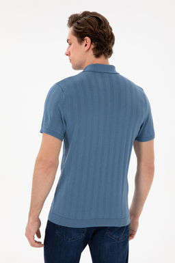 Erkek Slim Fit Polo Yaka Koyu Mavi Triko Ti__rt Sepette S_rpriz _ndirim - U.s. polo assn фото 5