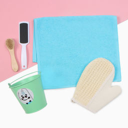 Набор подарочный «Этель» Shine like a star, полотенце, мочалка, щётка