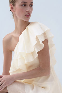 Vestido de un hombro con volantes - H&m фото 6