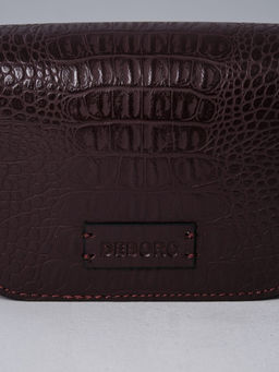 Сумка кожаная кросс-боди Deboro 30879 пурпурный