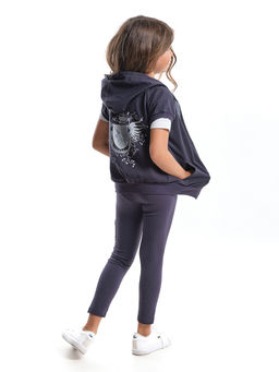 Жилетка на молнии для девочки детский сад UD 0087 антрацит