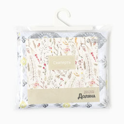 Скатерть «Доляна» Gray diamonds, 145×180 см