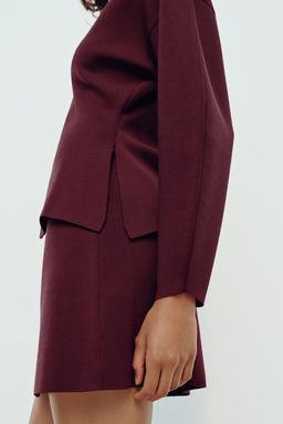 PLAIN KNIT MINI SKIRT - Zara фото 3