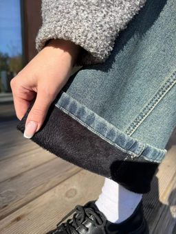 Джинсы утепленные трубы