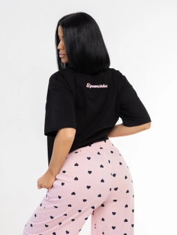 Костюм женский, цвет черный розовый - Барболета фото 3