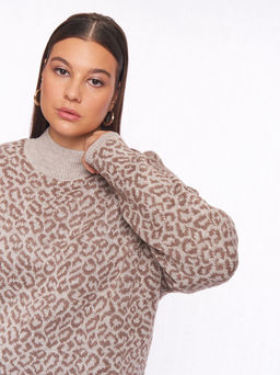 Вязаное леопардовое платье PP91066LEO18 - Артесса фото 3