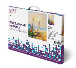 Кристальная (алмазная) мозаика ФРЕЯ ALPD-154 на подрамнике Лодки 30 х 40 см