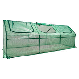 UGH-S32 L270 GREEN/GREEN Парник уличный, 270x90x90см. Металлическая труба в ПВХ, цвет зеленый. Тент из армированного полиэтилена 135г/м2, цвет сетки зеленый. TM ФитоЛето