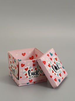 Коробка подарочная "Бабочки, Удачи" 14,5 х 14,5 х 12,7 см