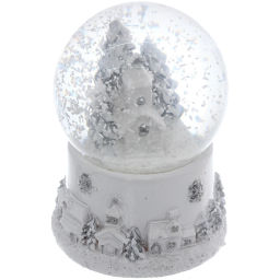 Сувенир Снежный шар "Новогодние пейзажи" 4.5*4.5*6 см (с подсветкой), микс