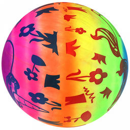 Мяч игровой Единорог д18см, радужный, ПВХ (Китай) - Домашняя мода фото 3