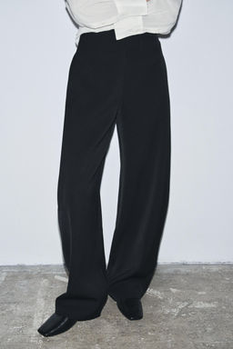 ZW COLLECTION HIGH-WAIST TROUSERS WITH ZIP