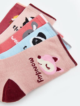 Desenli K?z ?ocuk Soket ?orap 5li
