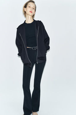 SCUBA-EFFECT HOODED SWEATSHIRT