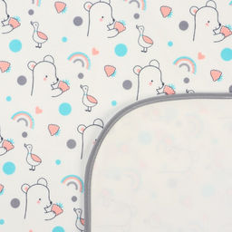 Пеленка детская Крошка Я, 70х100 см (серая окантовка)  фото 3