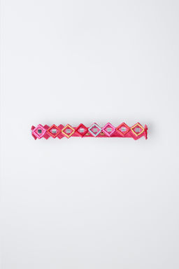 CHOKER ABALORIOS Y ESPEJOS / Fucsia - Zara фото 4