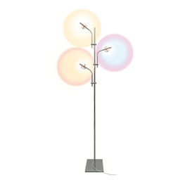 ULM-T641 3x2W/3000K CHROME MULTICOLOR Торшер напольный светодиодный, c регулировкой наклона, с линзами. Сменные светофильтры в/к. Механический выключатель. Металл. Хром. ТМ Uniel - Volpe фото 2