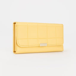 Кошелёк на кнопке, цвет жёлтый