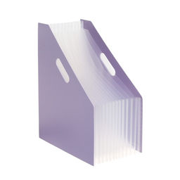 Лоток для бумаг Calligrata, А4, вертикальный, пластиковый, 12 отделений, фиолетовый