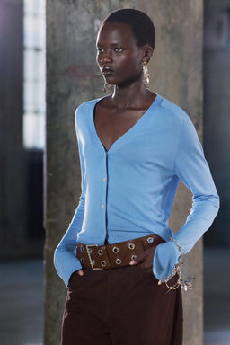 FINE KNIT CARDIGAN - Zara фото 2