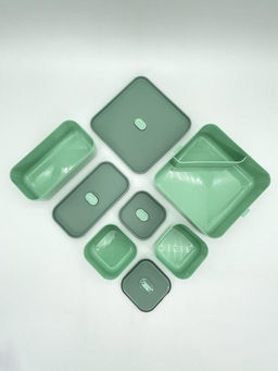 Ланчбокс "Sistem lunch", зелёный, 2 яруса, 4 отделения (1800 мл)