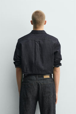LIGHTWEIGHT COTTON/LINEN DENIM SHIRT - Zara фото 3