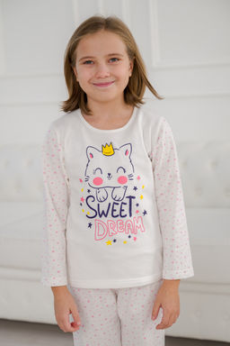 Пижама детская из футера Кисонька звездный