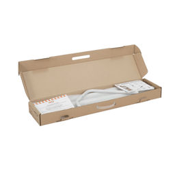 Вешалка-стойка металл. "Луч 3" 63х177см (9 рожков, белое серебро/белый)